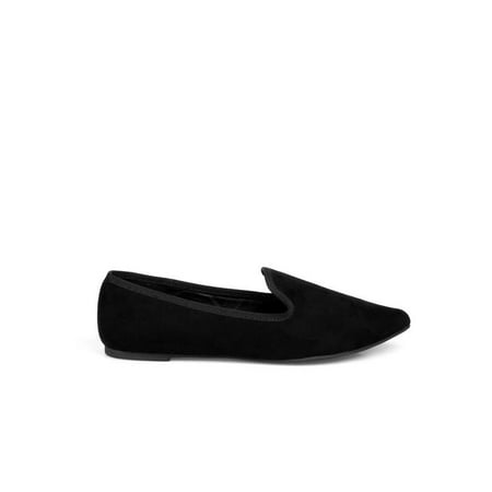 Mark and Maddux Glenn25 Womens Pointed Toe Loafers in Black 
